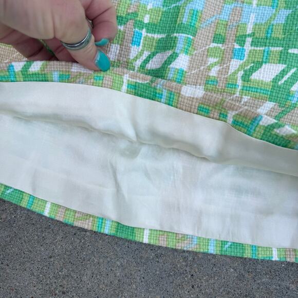 Kate Spade New York Skirt The Rules Green Tan Cream Tweed Mini Skirt Size 6 - Picture 5 of 11